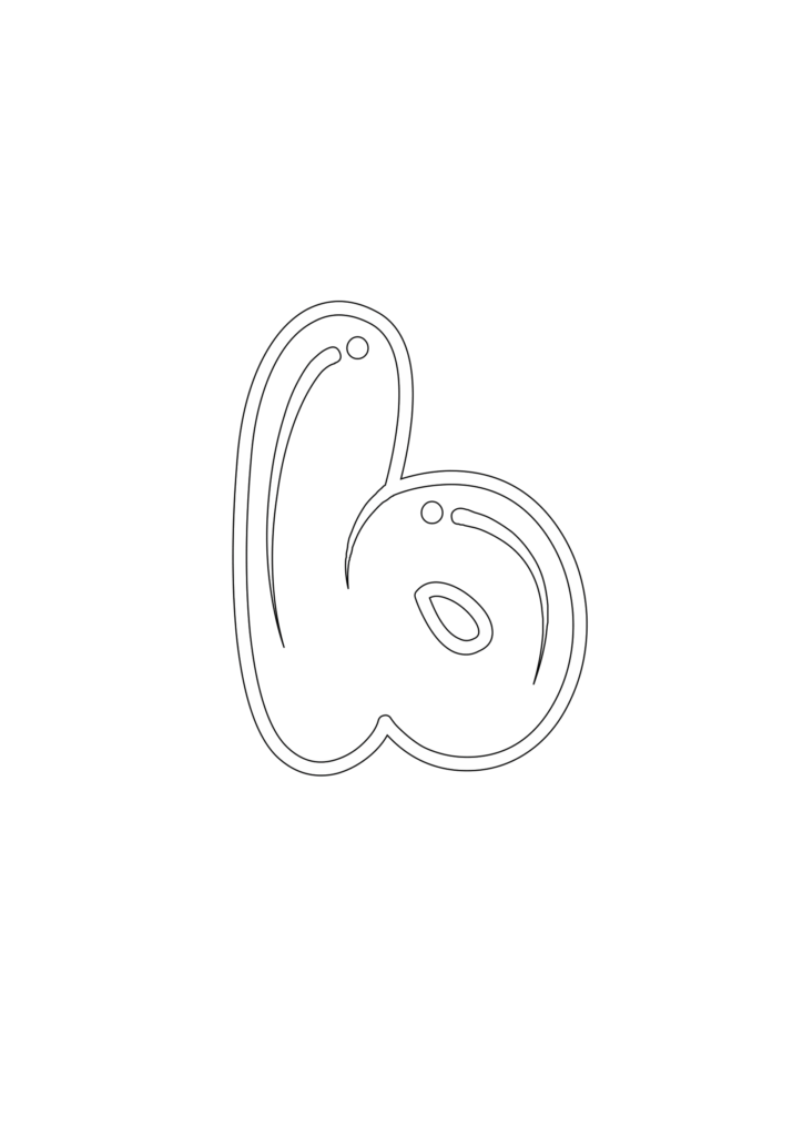 Blobby Chug Bubble Letter b