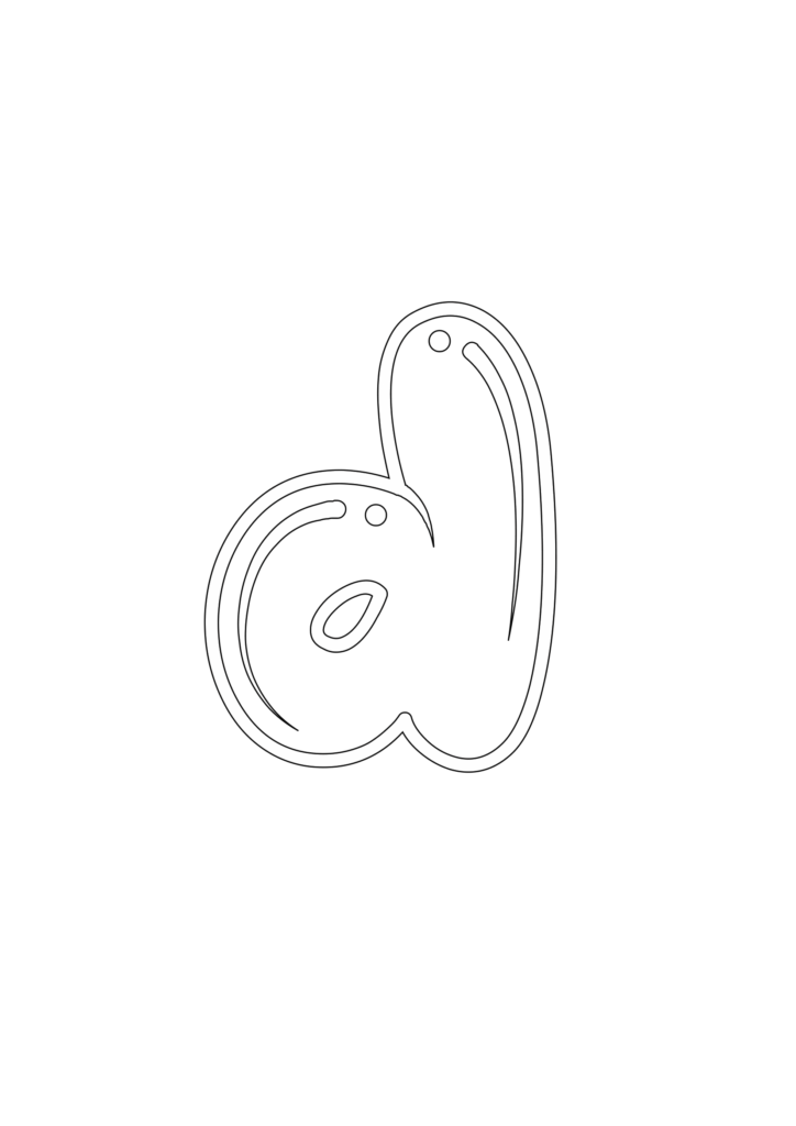 Blobby Chug Bubble Letter d