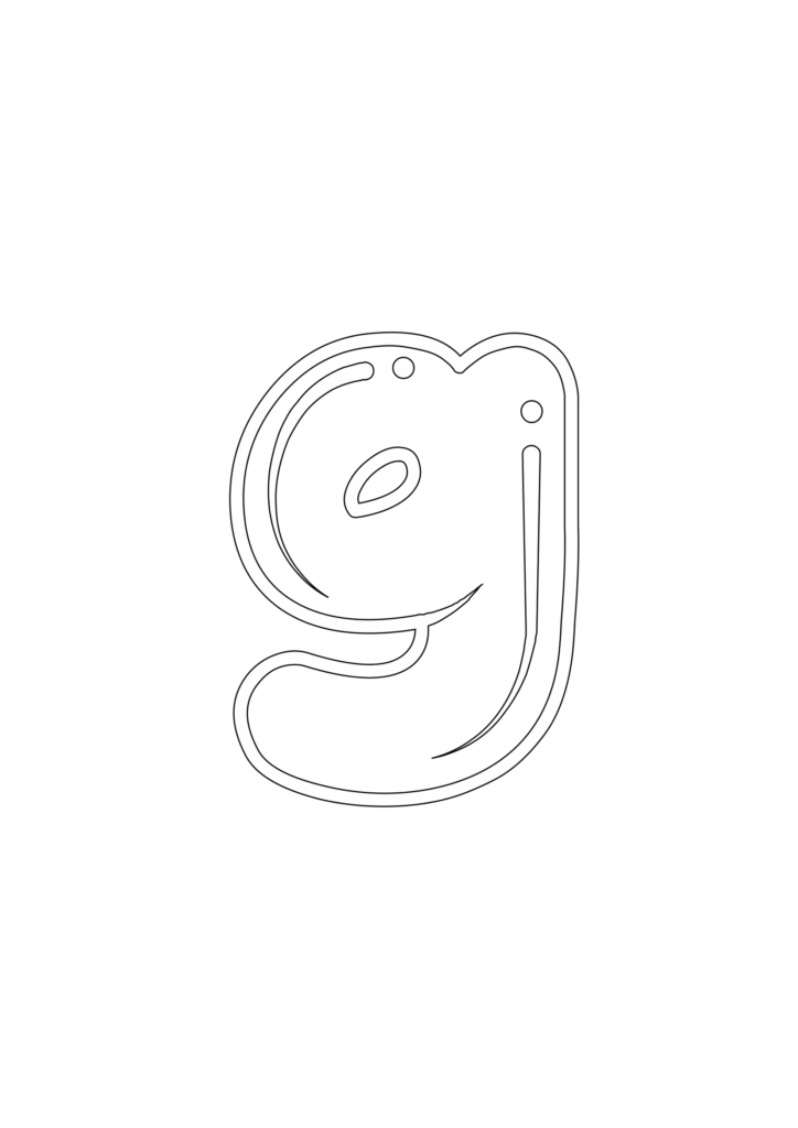 Blobby Chug Bubble Letter g