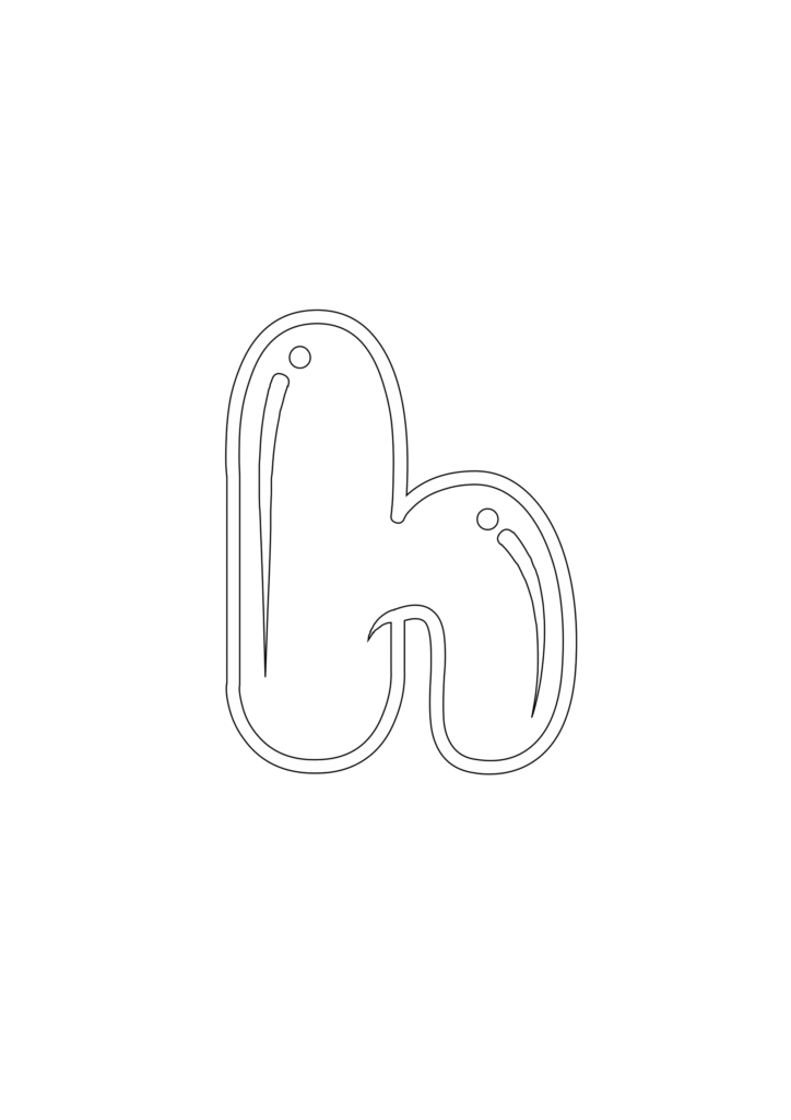 Blobby Chug Bubble Letter h
