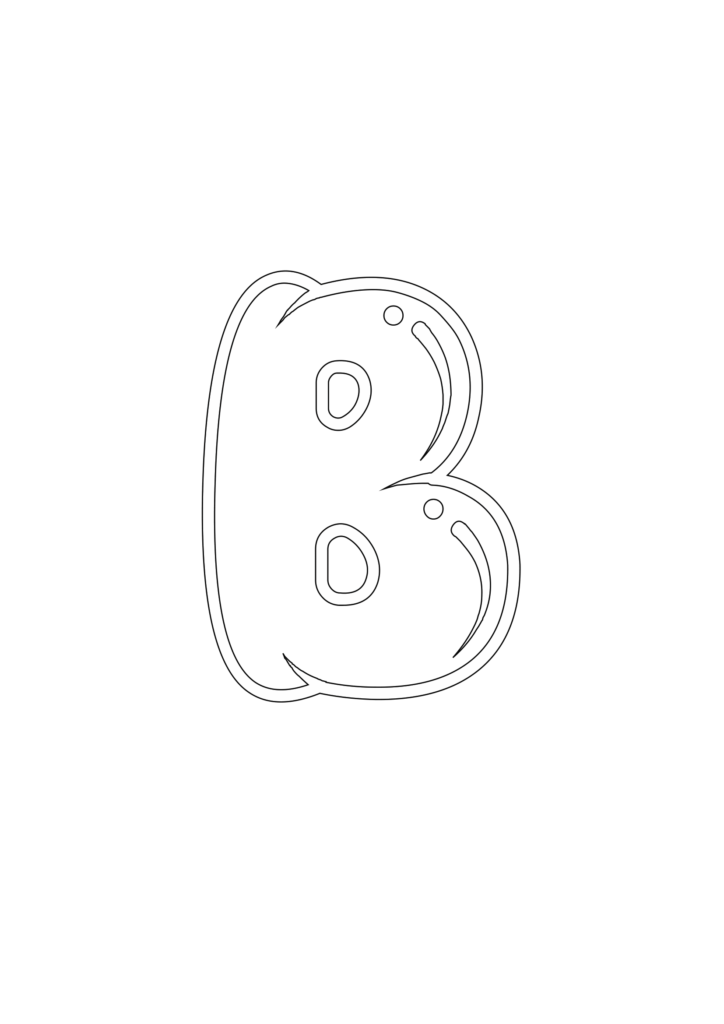 Blobby Chug Uppercase Bubble Letter B