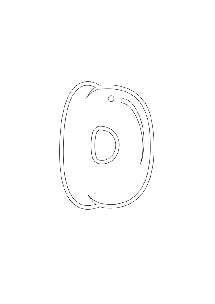 Blobby Chug Uppercase Bubble Letter D