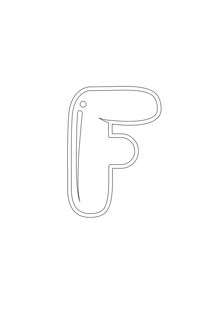 Blobby Chug Uppercase Bubble Letter F