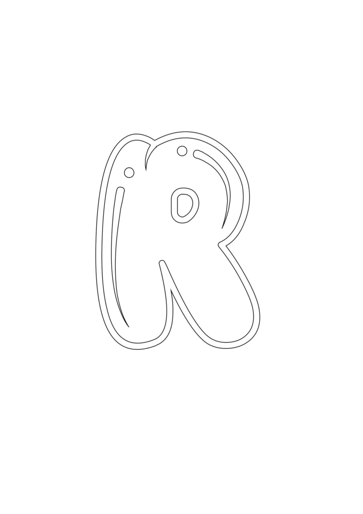 Blobby Chug Uppercase Bubble Letter R