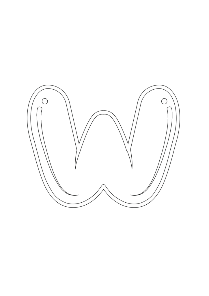Blobby Chug Uppercase Bubble Letter W