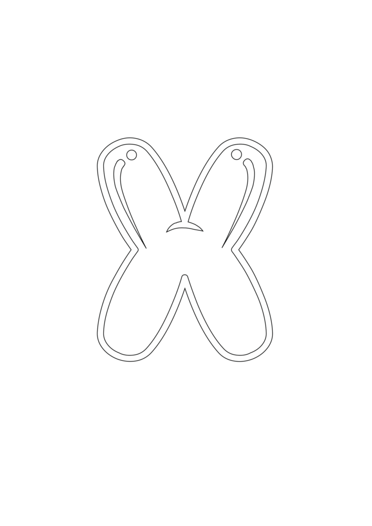 Blobby Chug Uppercase Bubble Letter X