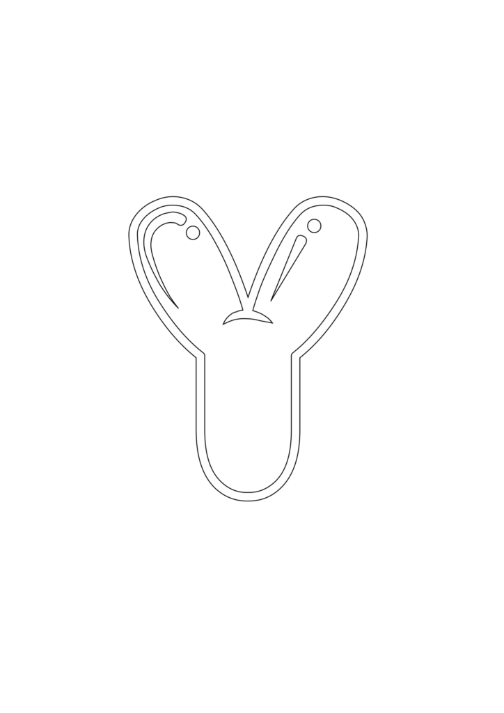 Blobby Chug Uppercase Bubble Letter Y