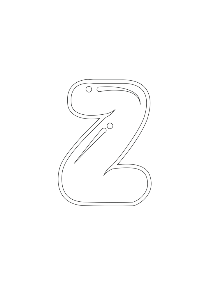 Blobby Chug Uppercase Bubble Letter Z