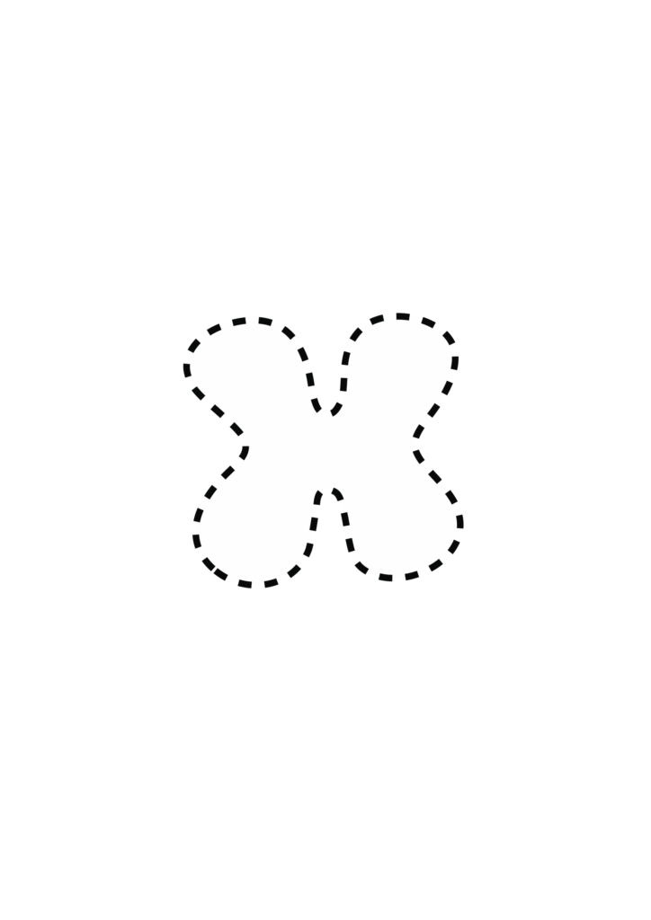 Funky Smiley Bubble Letter x
