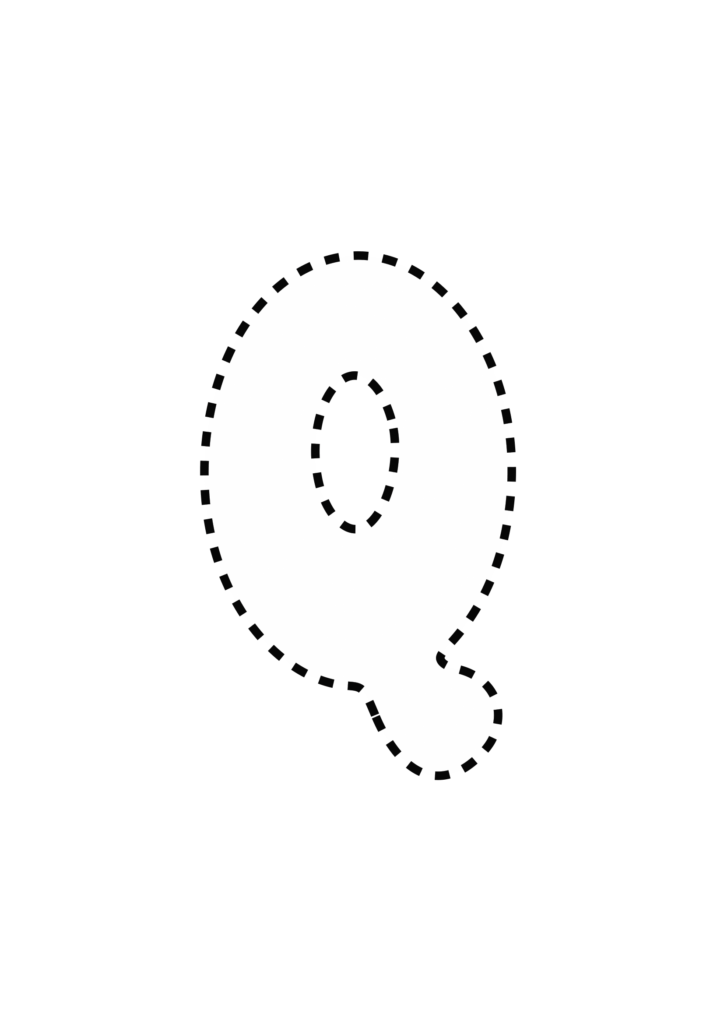 Funky Smiley Uppercase Bubble Letter Q