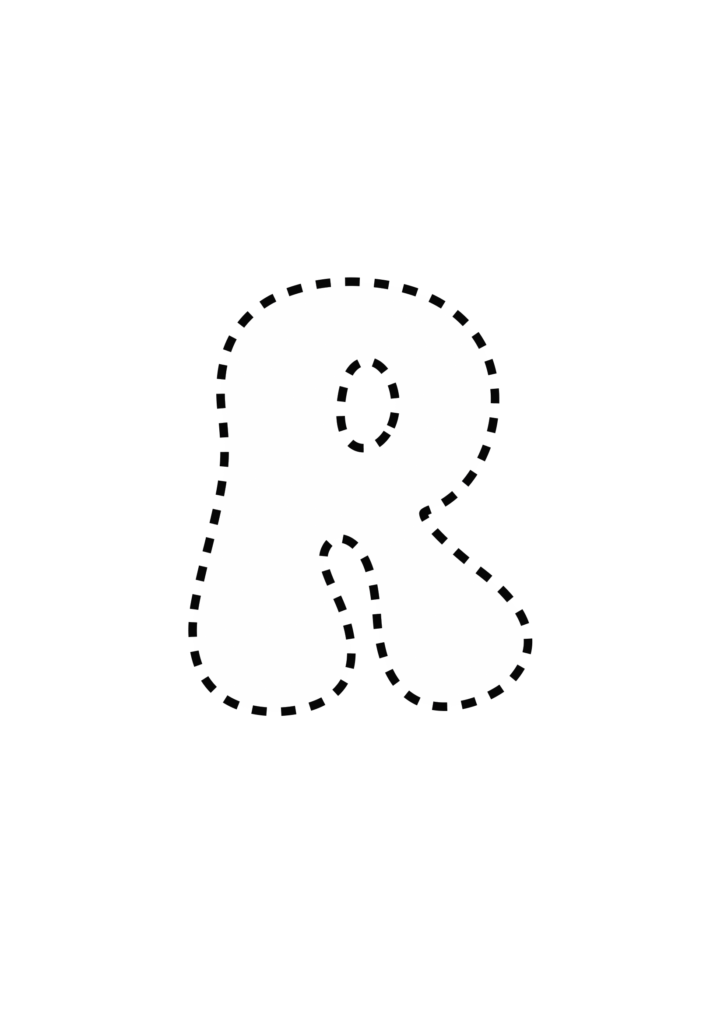 Funky Smiley Uppercase Bubble Letter R