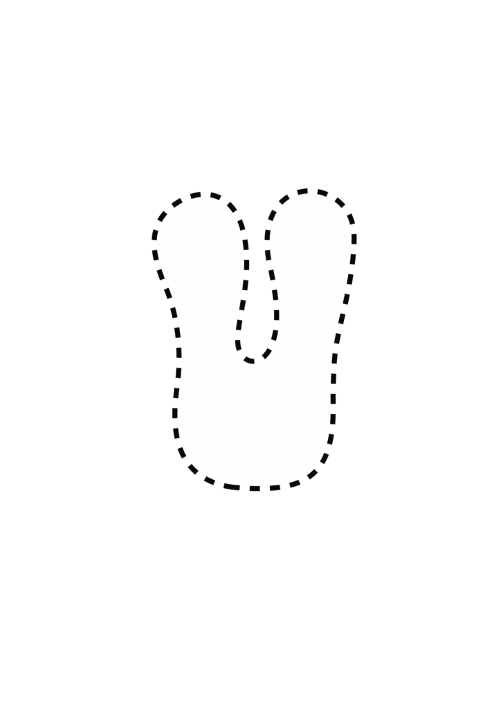 Funky Smiley Uppercase Bubble Letter V