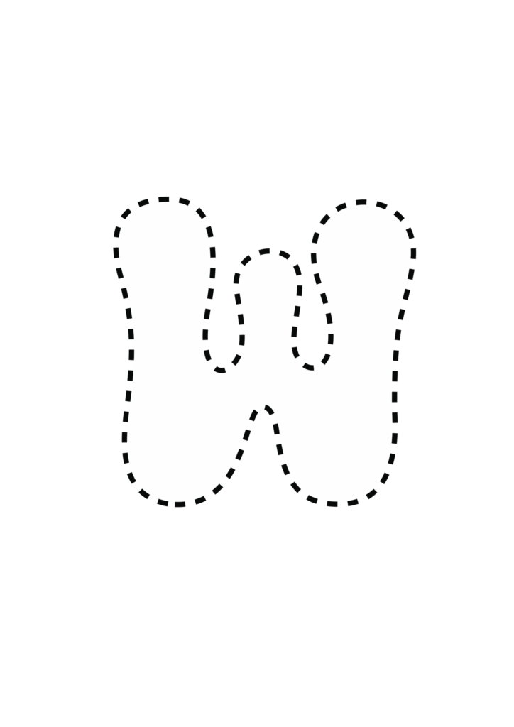 Funky Smiley Uppercase Bubble Letter W