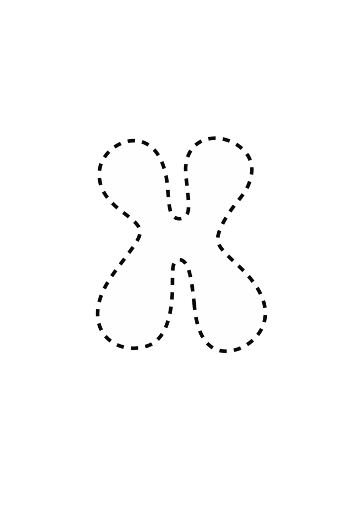 Funky Smiley Uppercase Bubble Letter X