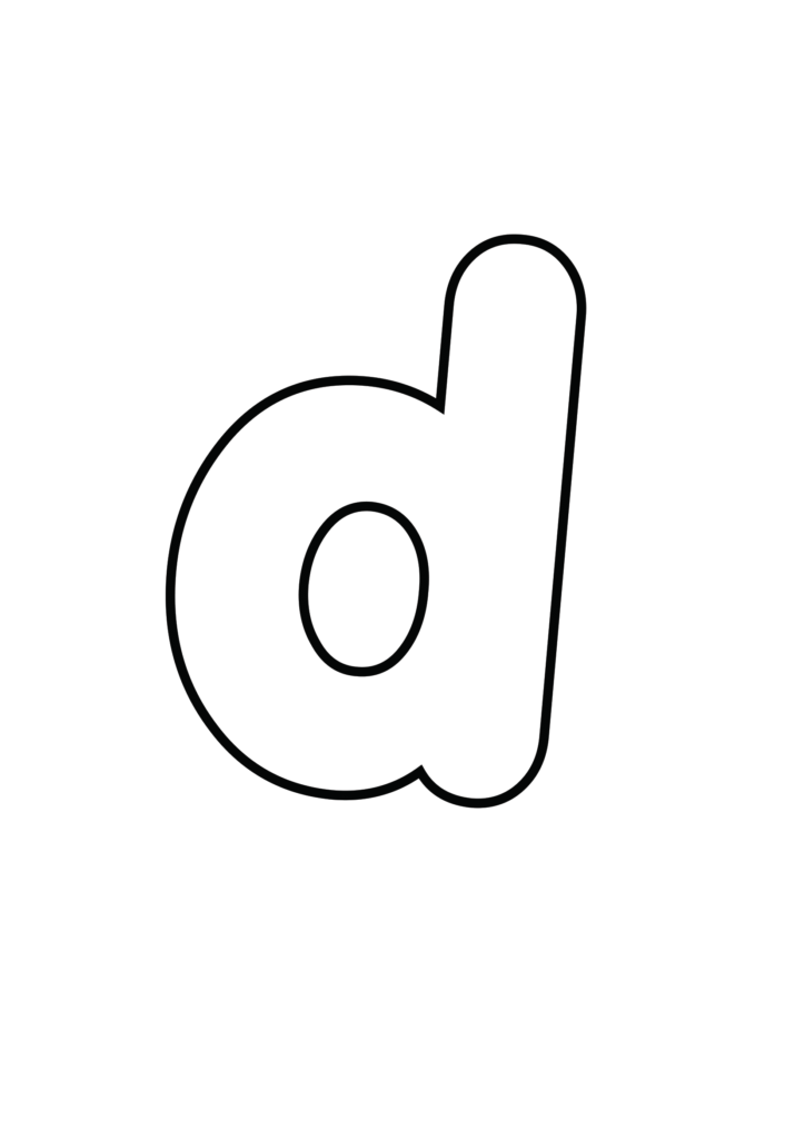 Porky's font Bubble letter d