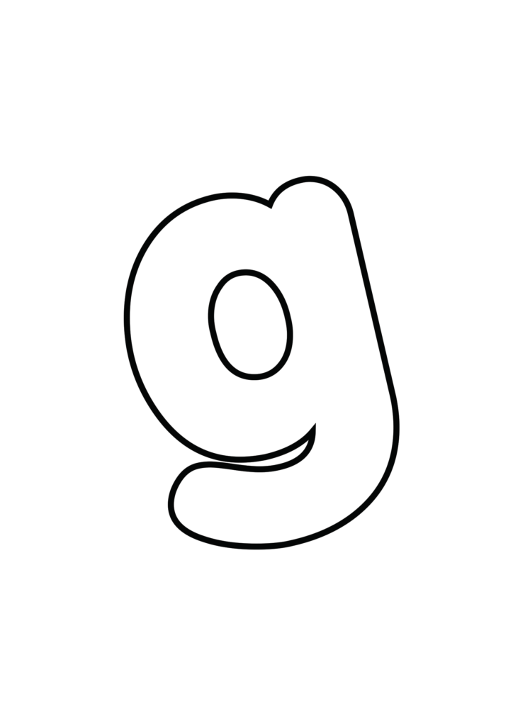 Porky's font Bubble letter g