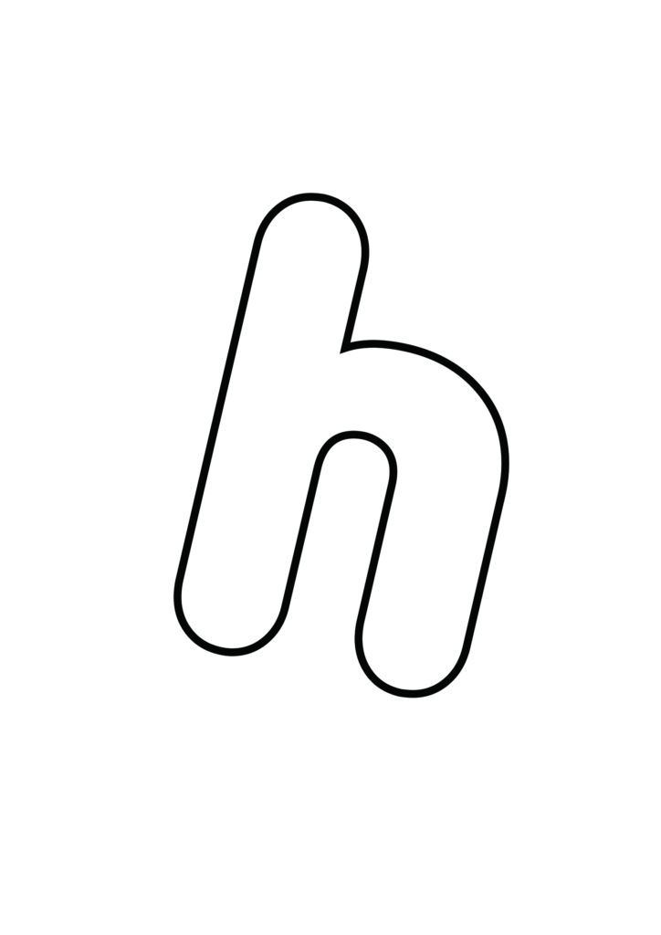 Porky's font Bubble letter h