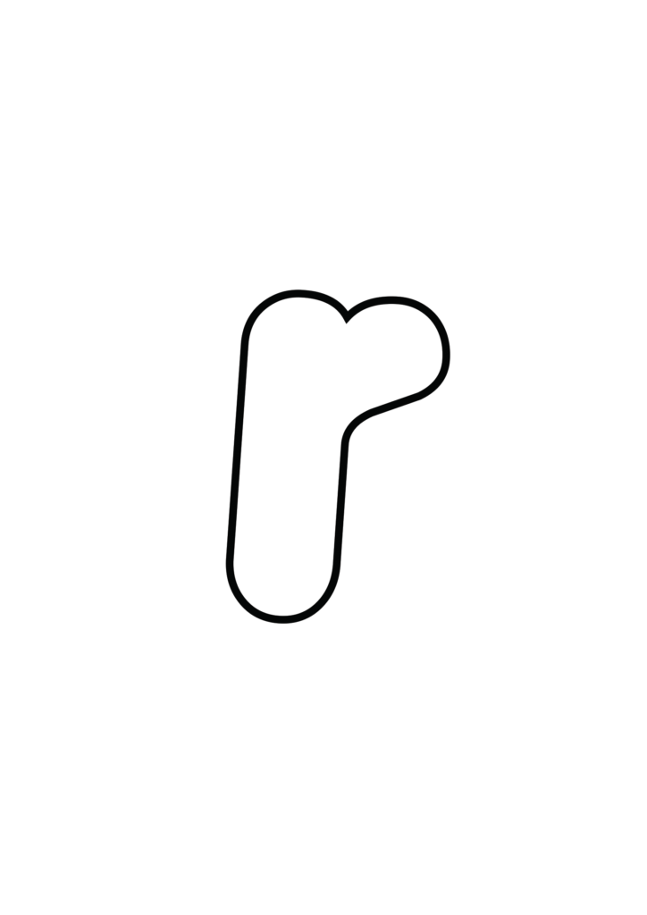 Porky's font Bubble letter r