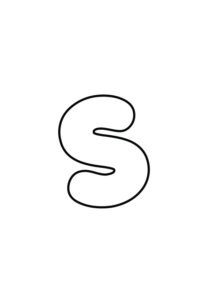 Porky's font Bubble letter s