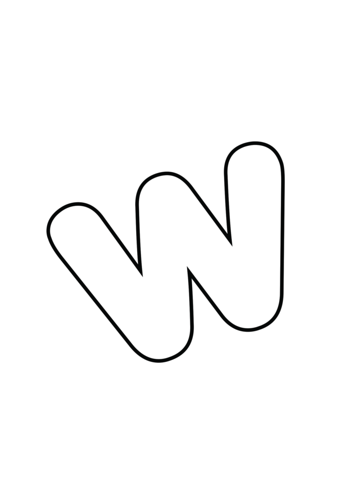 Porky's font Bubble letter w