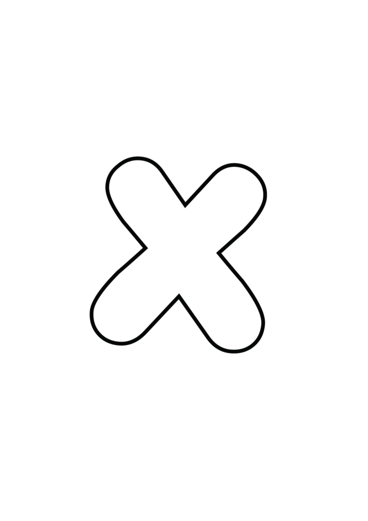 Porky's font Bubble letter x