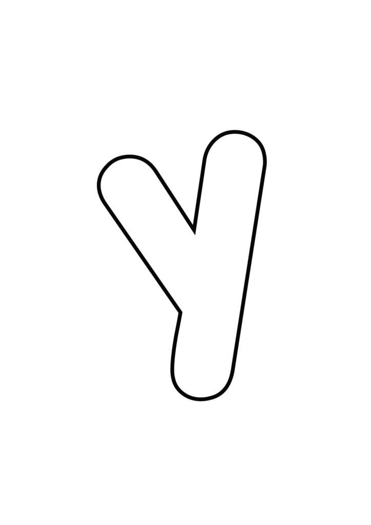 Porky's font Bubble letter y