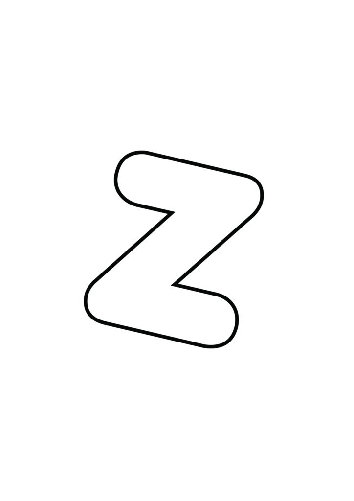Porky's font Bubble letter z