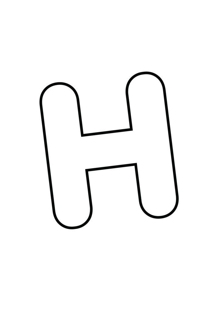 Porky's font Uppercase Bubble letter H