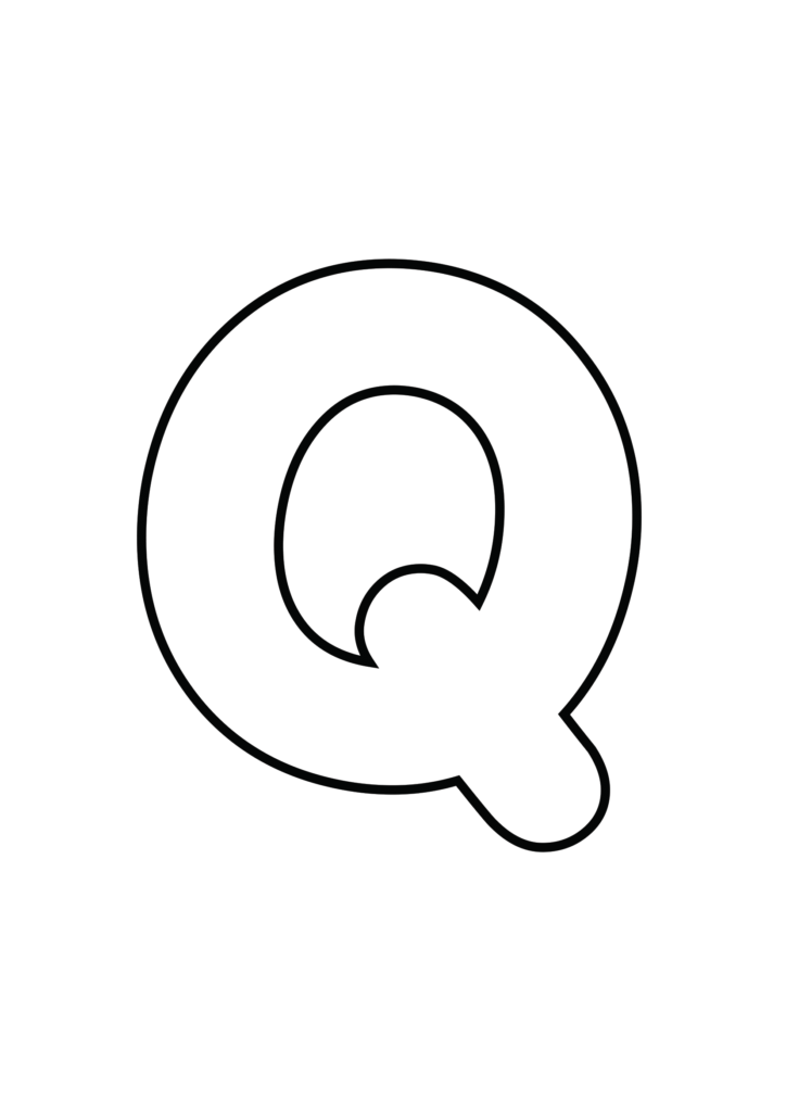 Porky's font Uppercase Bubble letter Q