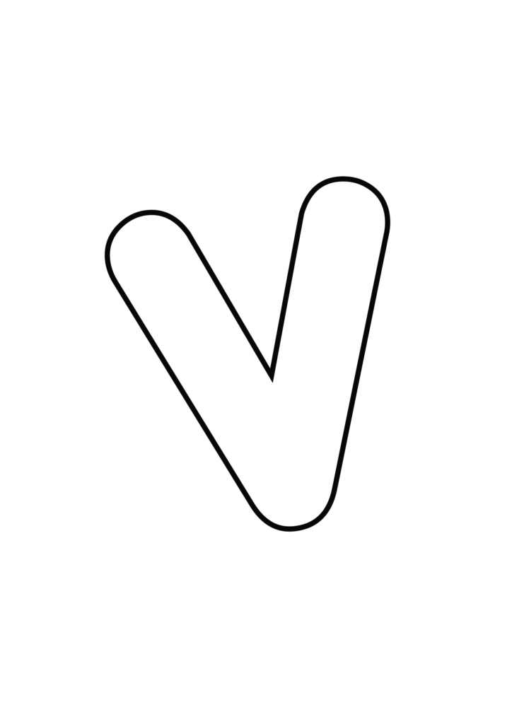 Porky's font Uppercase Bubble letter V