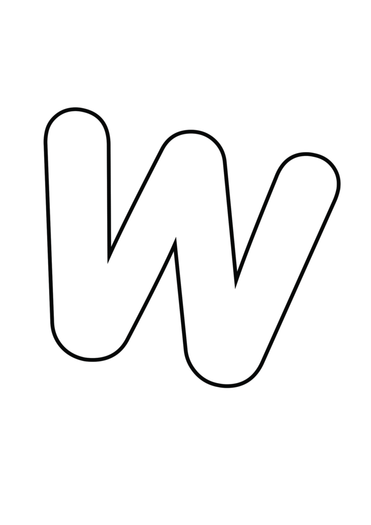 Porky's font Uppercase Bubble letter W