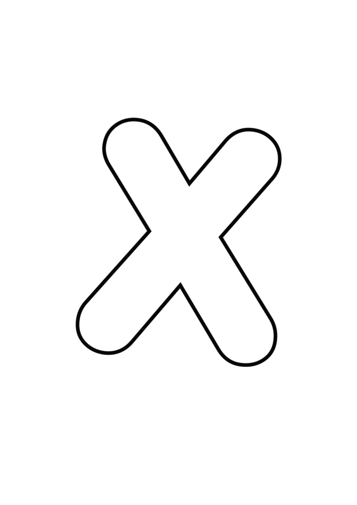Porky's font Uppercase Bubble letter X