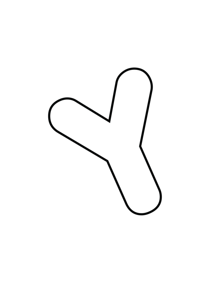 Porky's font Uppercase Bubble letter Y