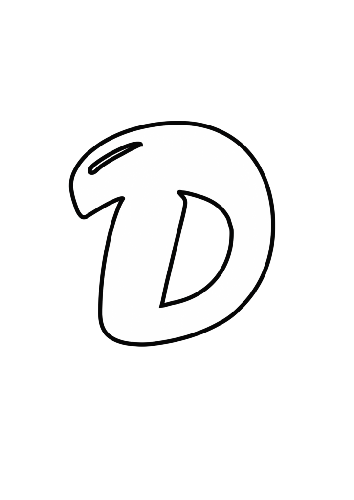 Uppercase Magic Bubble Letter D