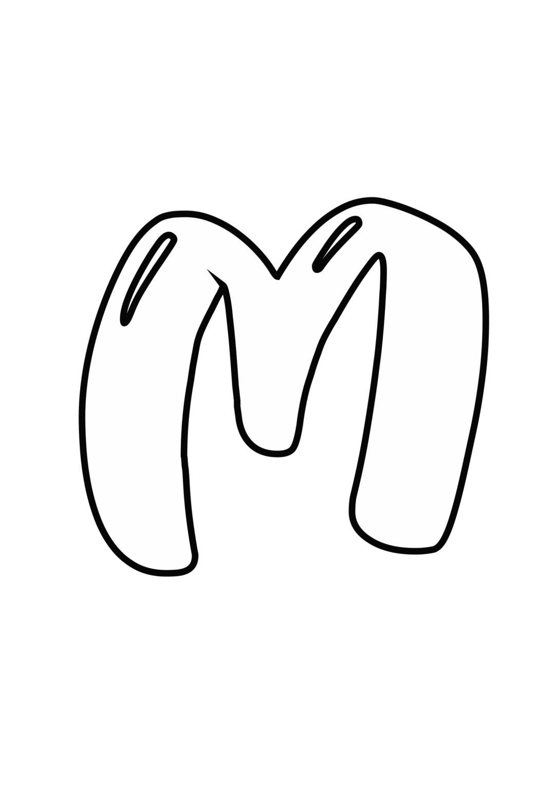 Download Printable Bubble Letter M Bubble Letters