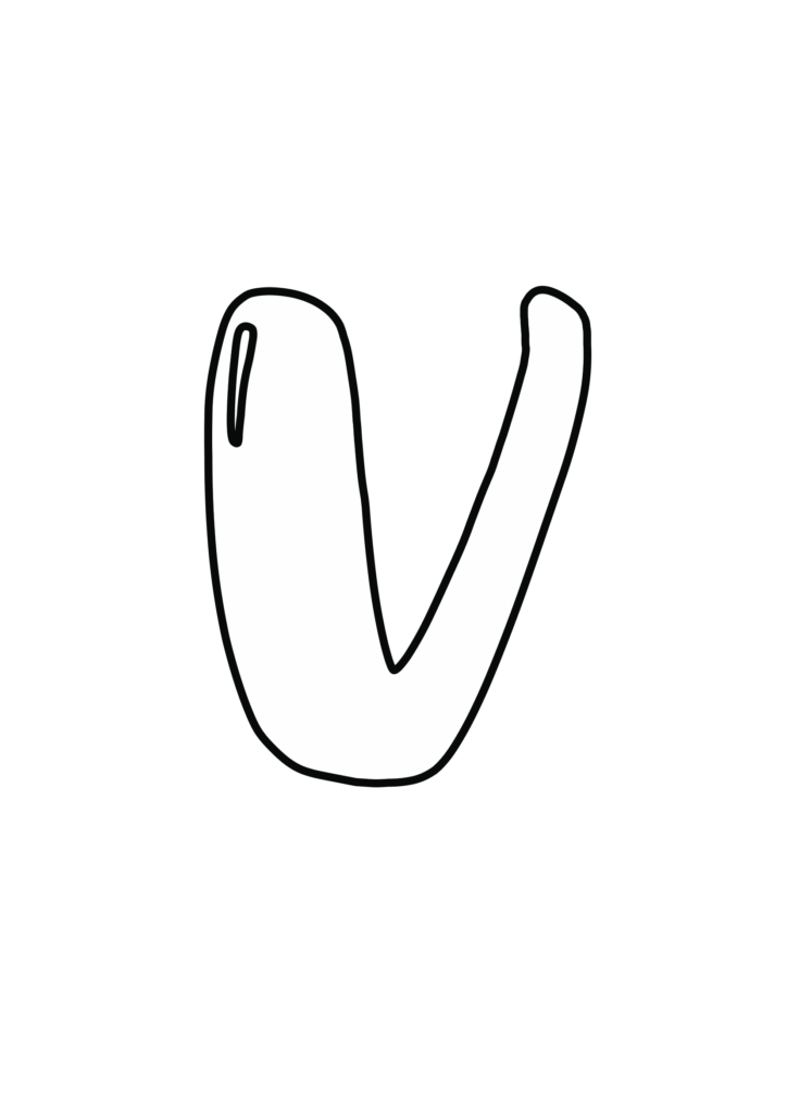 Uppercase Magic Bubble Letter V