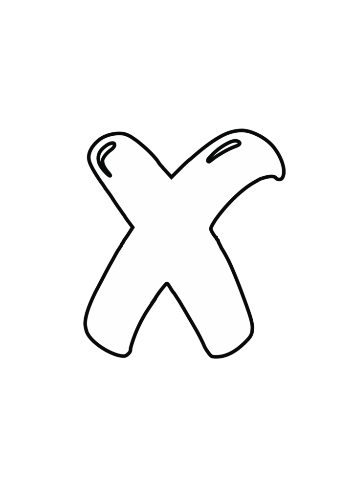 Uppercase Magic Bubble Letter X