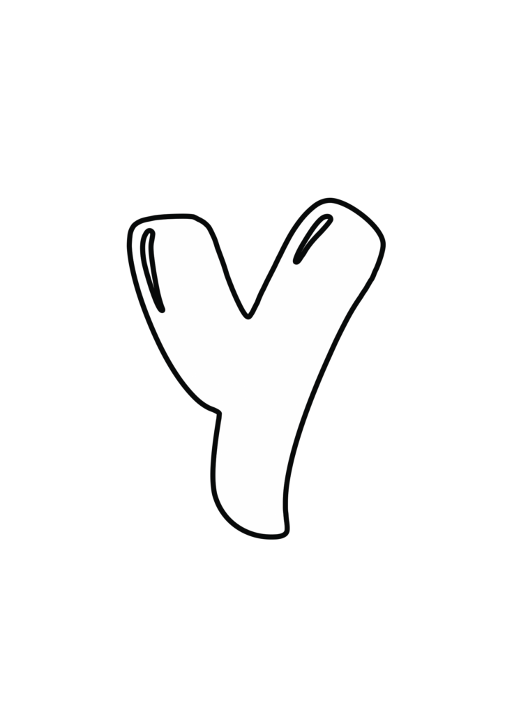 Uppercase Magic Bubble Letter Y